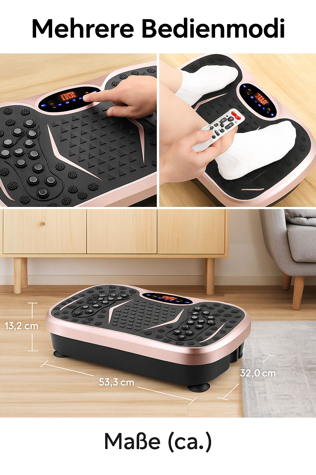 Vibrationsplatte für Zuhause – Ganzkörpertraining & Lymphdrainage zum Abnehmen ✅ Kostenloser Versand