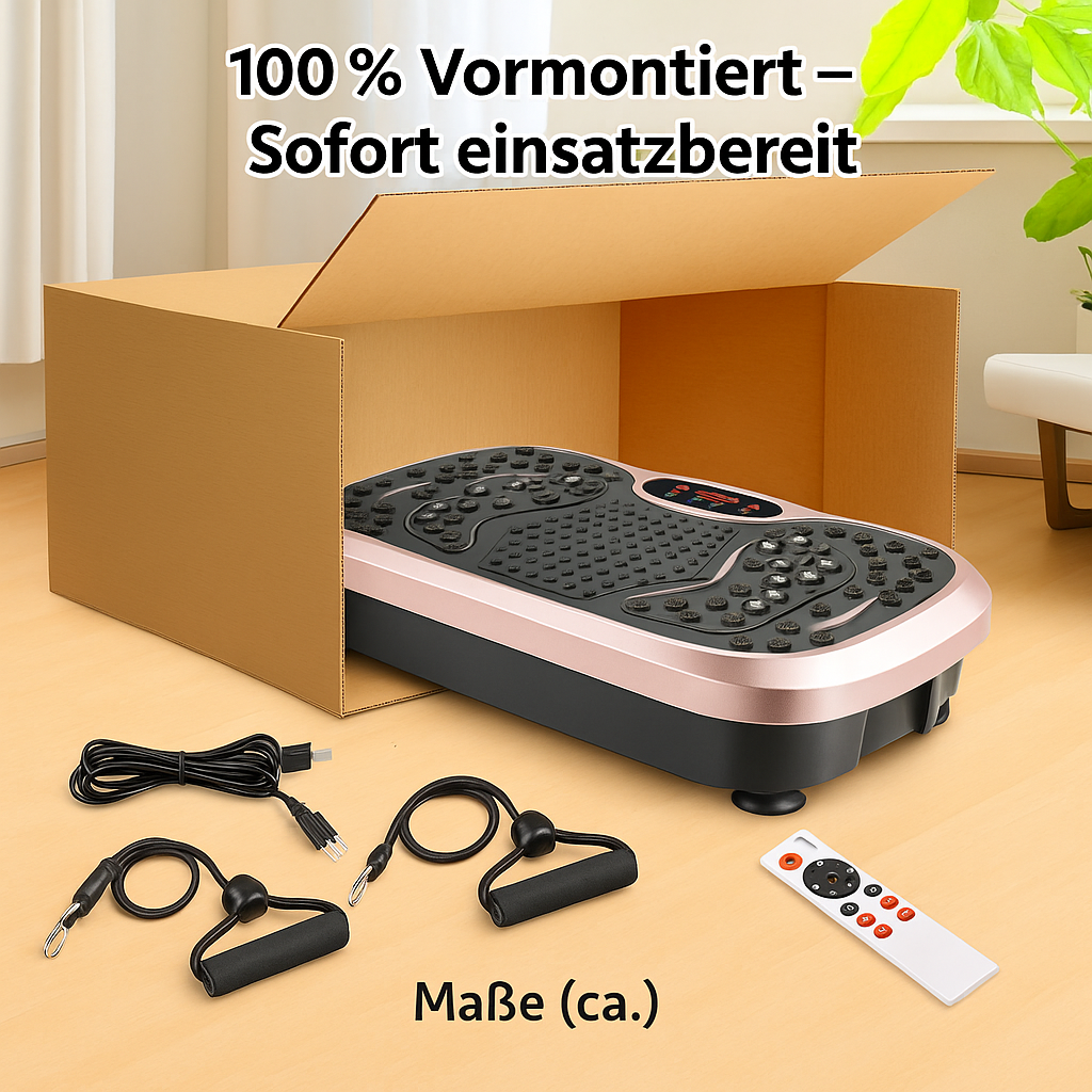 Vibrationsplatte für Zuhause – Ganzkörpertraining & Lymphdrainage zum Abnehmen ✅ Kostenloser Versand