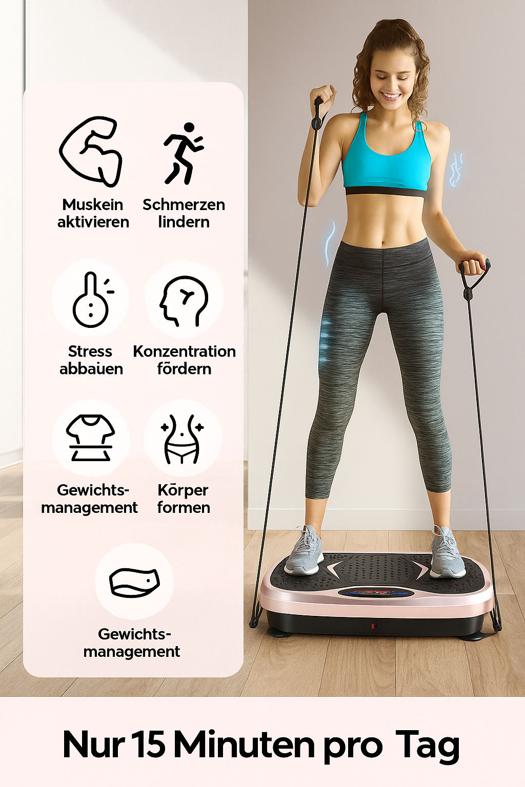Vibrationsplatte für Zuhause – Ganzkörpertraining & Lymphdrainage zum Abnehmen ✅ Kostenloser Versand