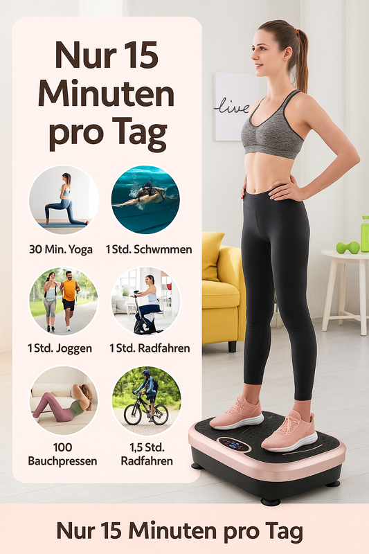 Vibrationsplatte für Zuhause – Ganzkörpertraining & Lymphdrainage zum Abnehmen ✅ Kostenloser Versand